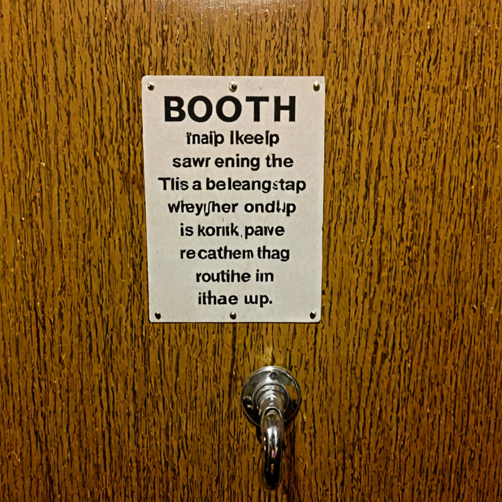 AI-generated surreal art for: Booth Notice