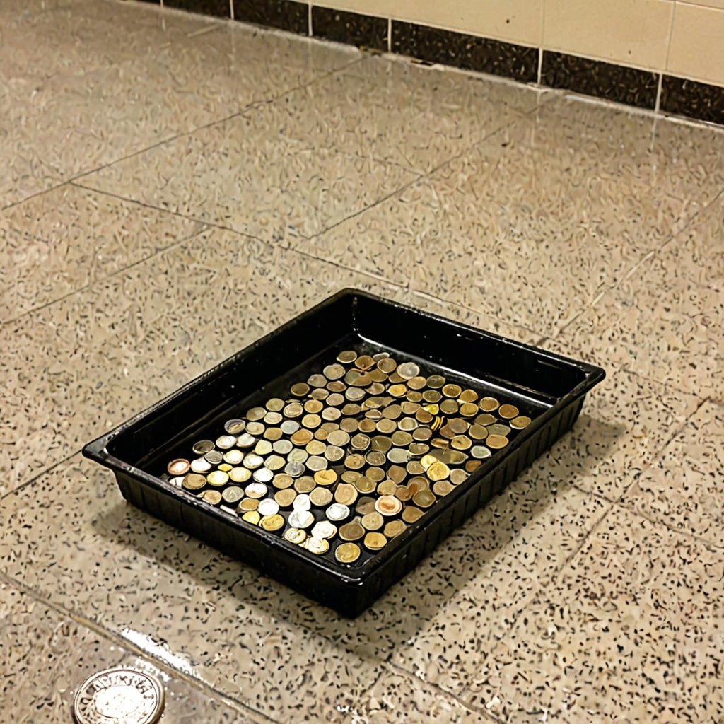 AI-generated surreal art for: Wet Tile Return