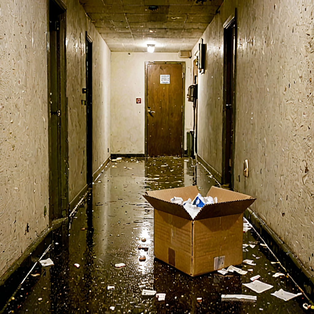 AI-generated surreal art for: Night Ticket at the Back Corridor