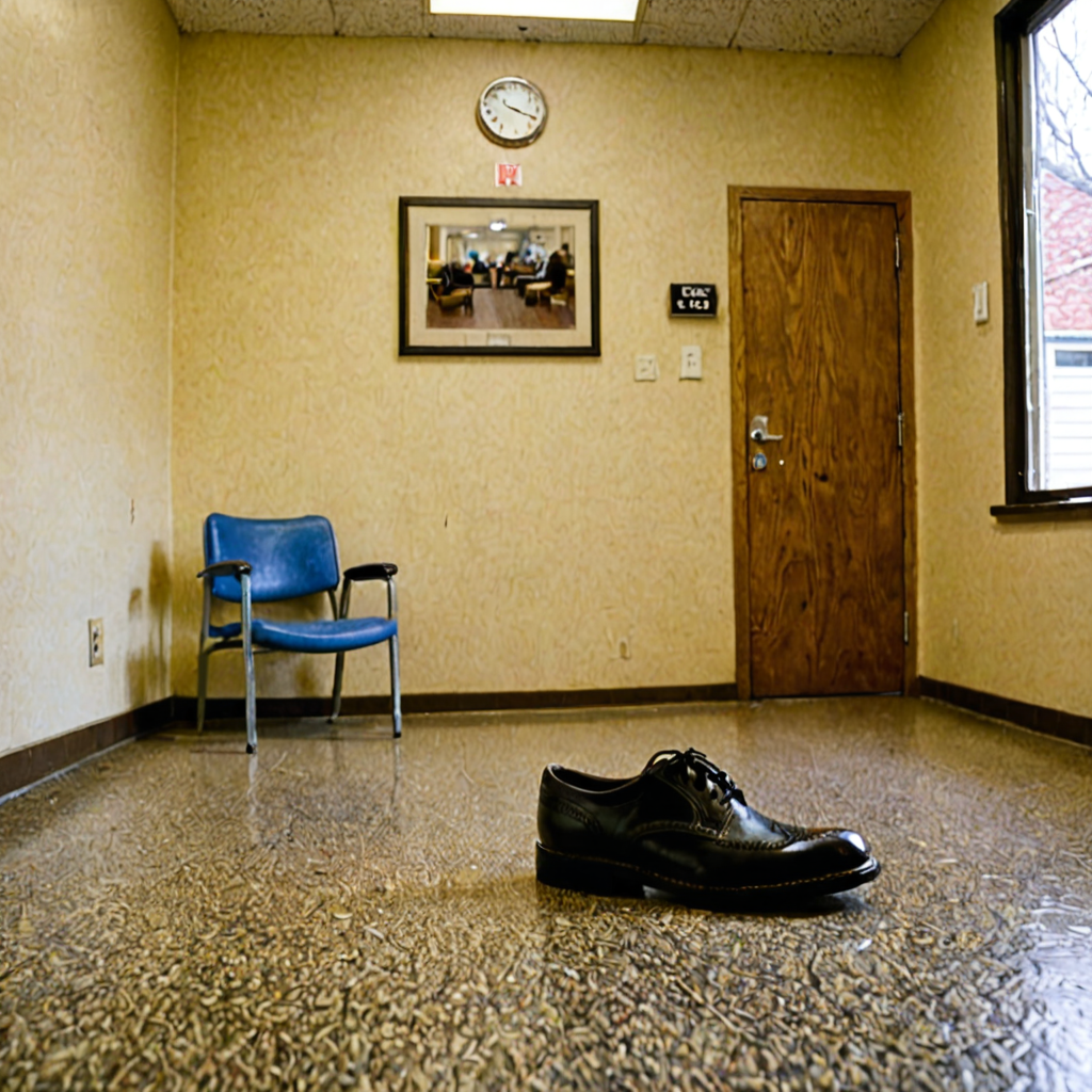 AI-generated surreal art for: Waiting Room Record