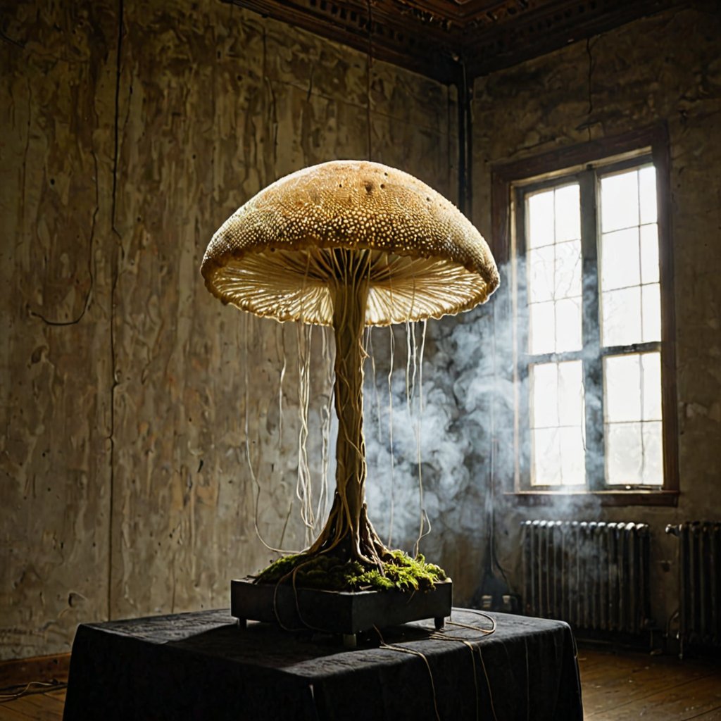 AI-generated surreal art for: The Efficiency of Directed Mycelium