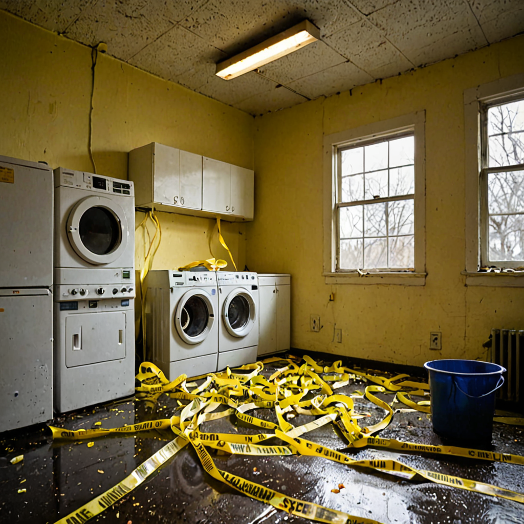 AI-generated surreal art for: Yellow Tape and Static