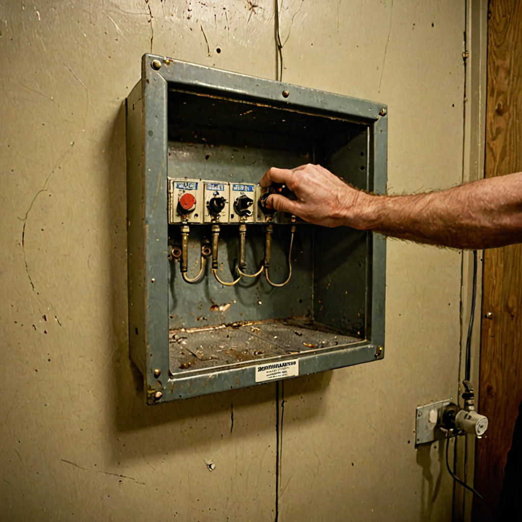 AI-generated surreal art for: Empty Receptacle Service Panel