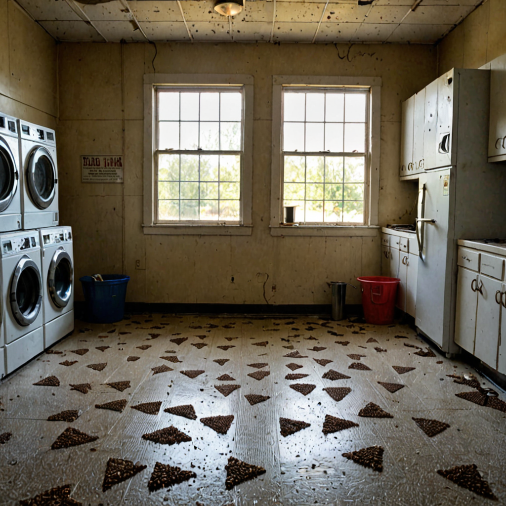 AI-generated surreal art for: Seed trail on linoleum