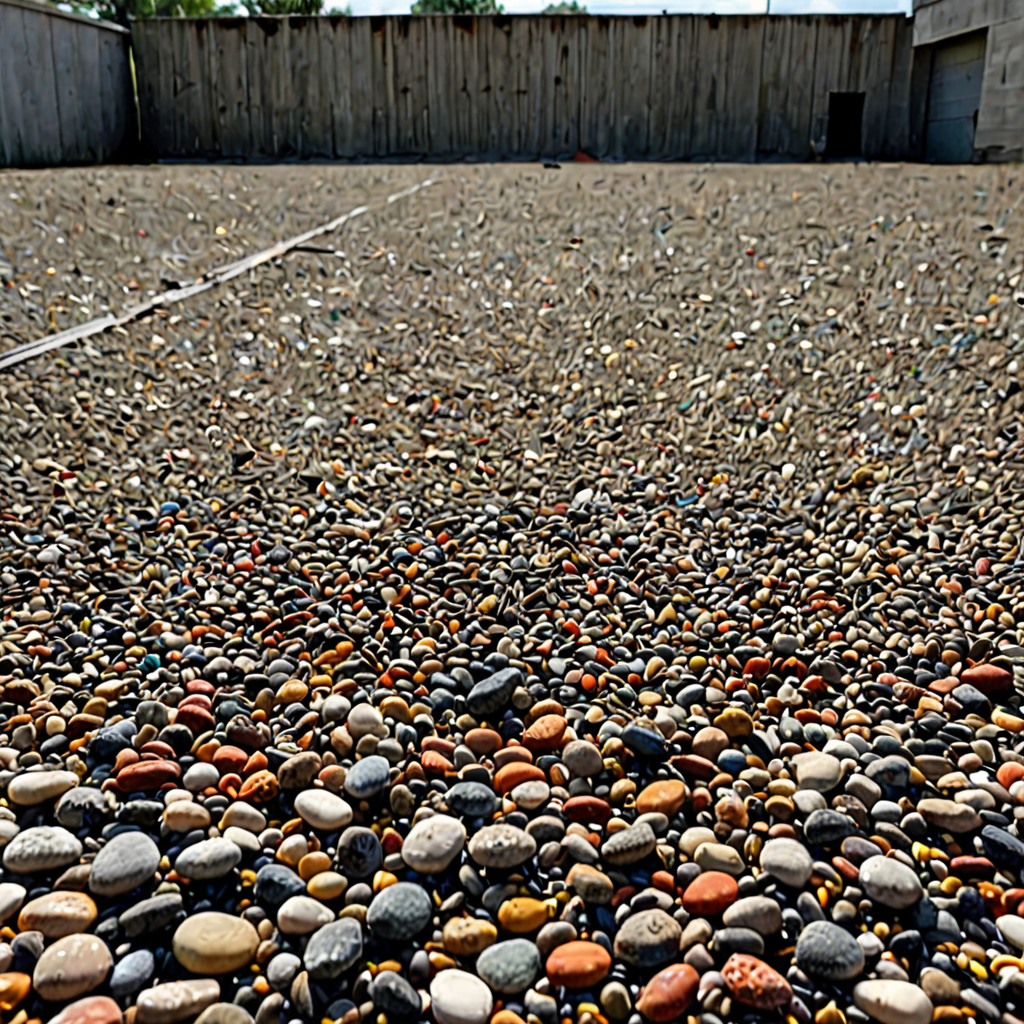 AI-generated surreal art for: Gravel Lines When Quiet Breaks