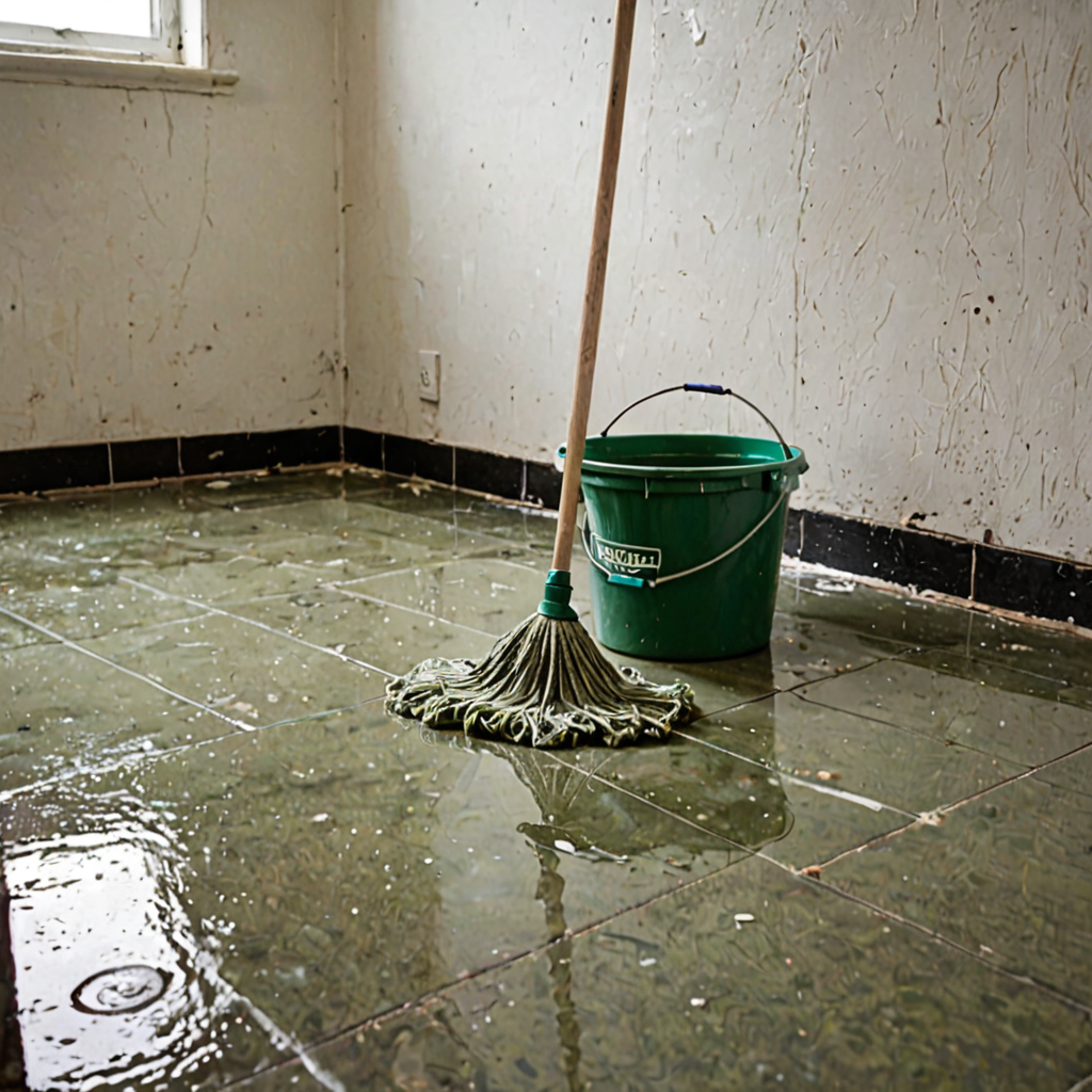 AI-generated surreal art for: Utility Corner Midday Cleaning