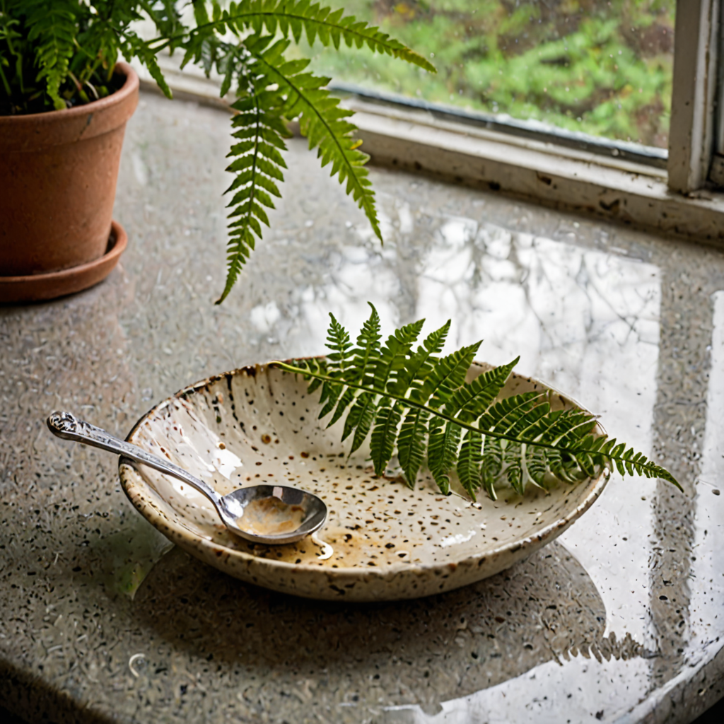 AI-generated surreal art for: Bone Rest and Fern