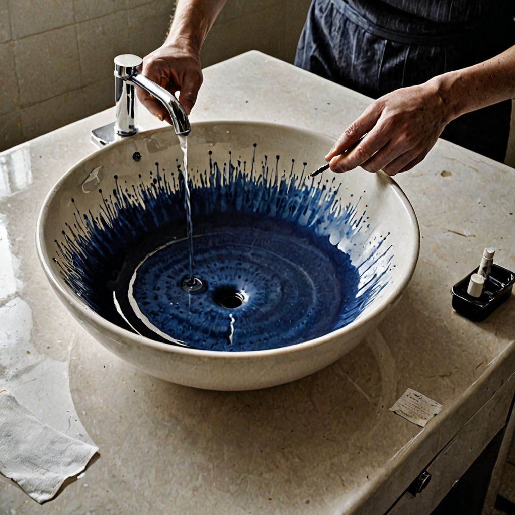 AI-generated surreal art for: Ink on Wet Porcelain