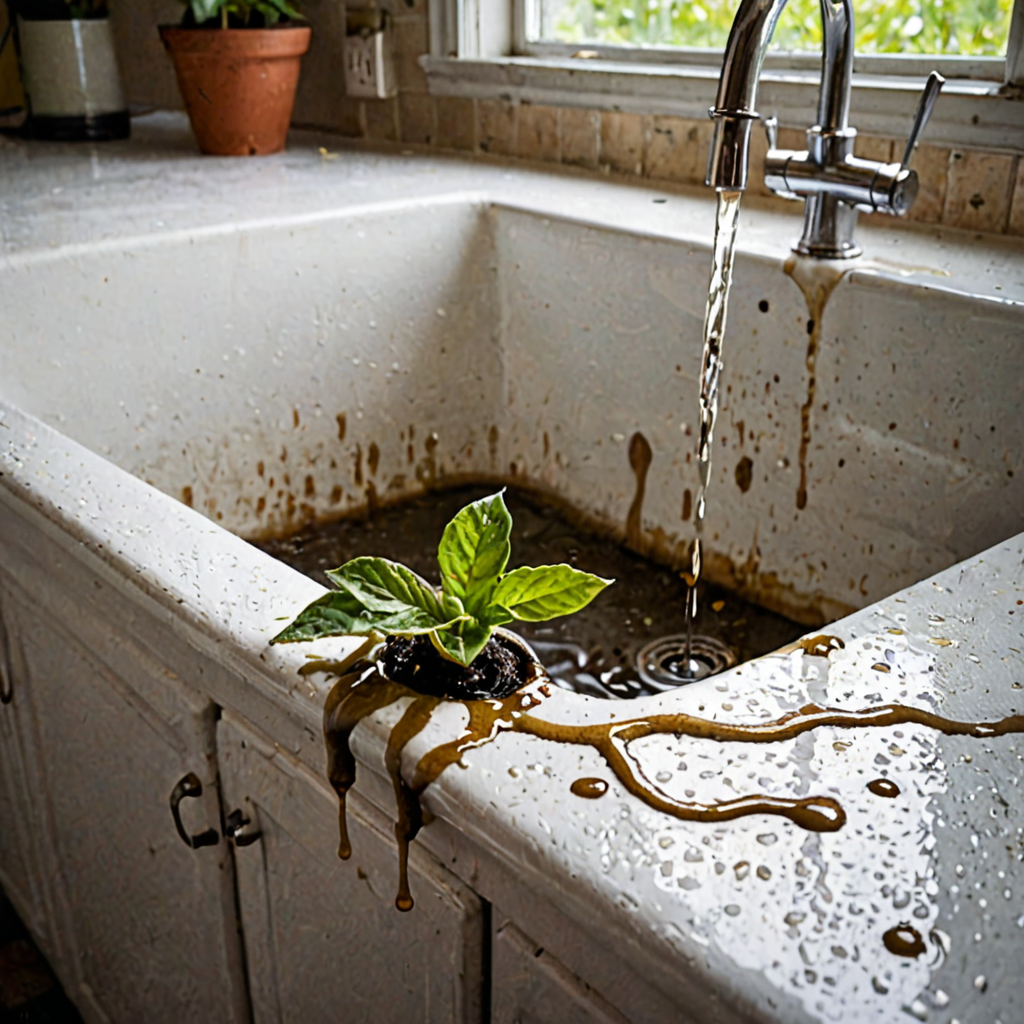 AI-generated surreal art for: Counter corner after the rain