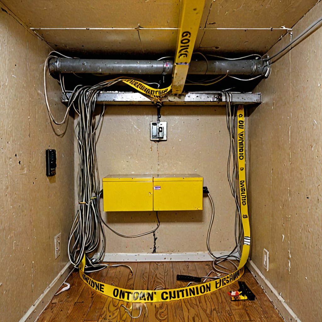 AI-generated surreal art for: Junction boxes in the hall