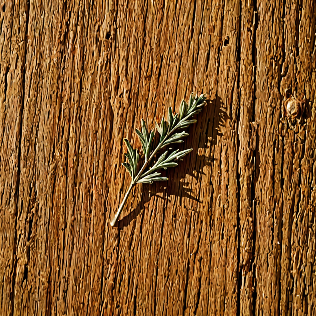 AI-generated surreal art for: Thyme Pin On Pine Board